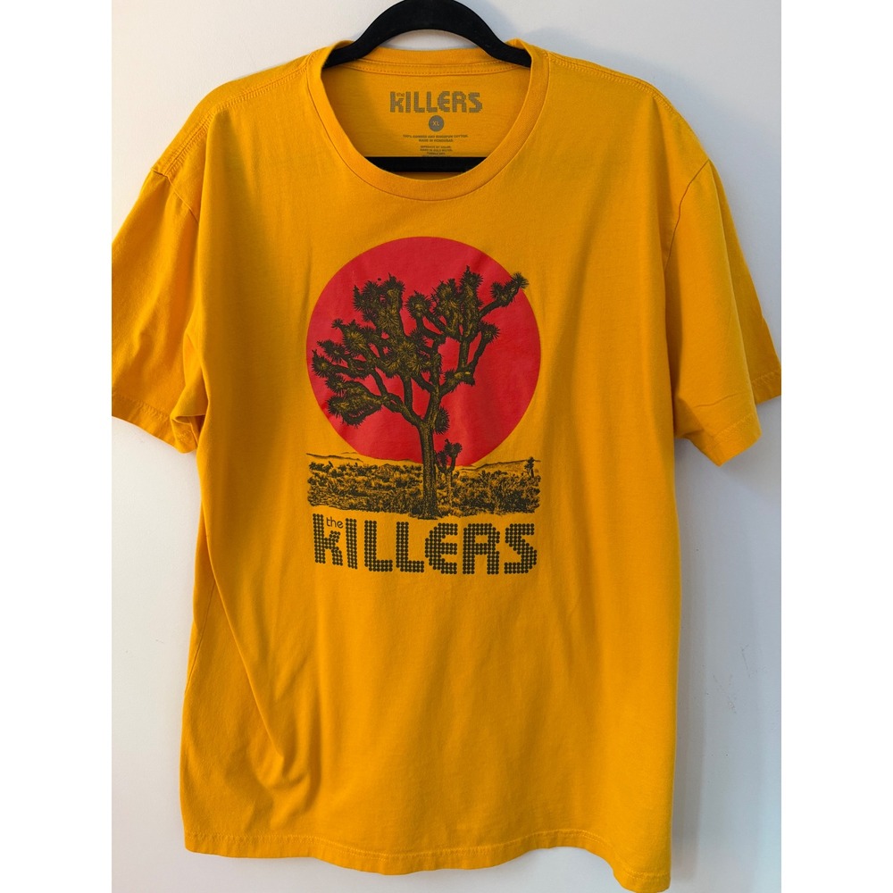 The Killers Band Graphic T-Shirt XL Mustard Yellow 100% Cotton